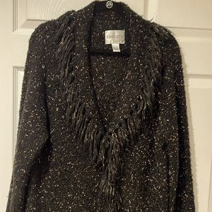 Chicos multicolor sweater with fringe detail Sz L